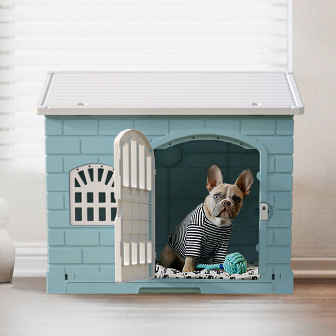 Morden Style Plastic Dog Kennel with Plastic Door Indoor