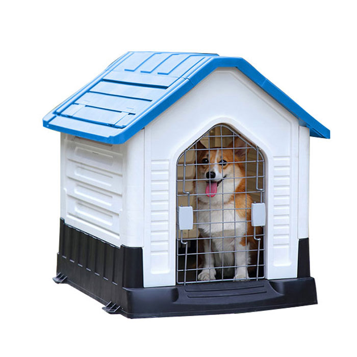 Newest Detachable Way Plastic Dog Kennel Blue Color