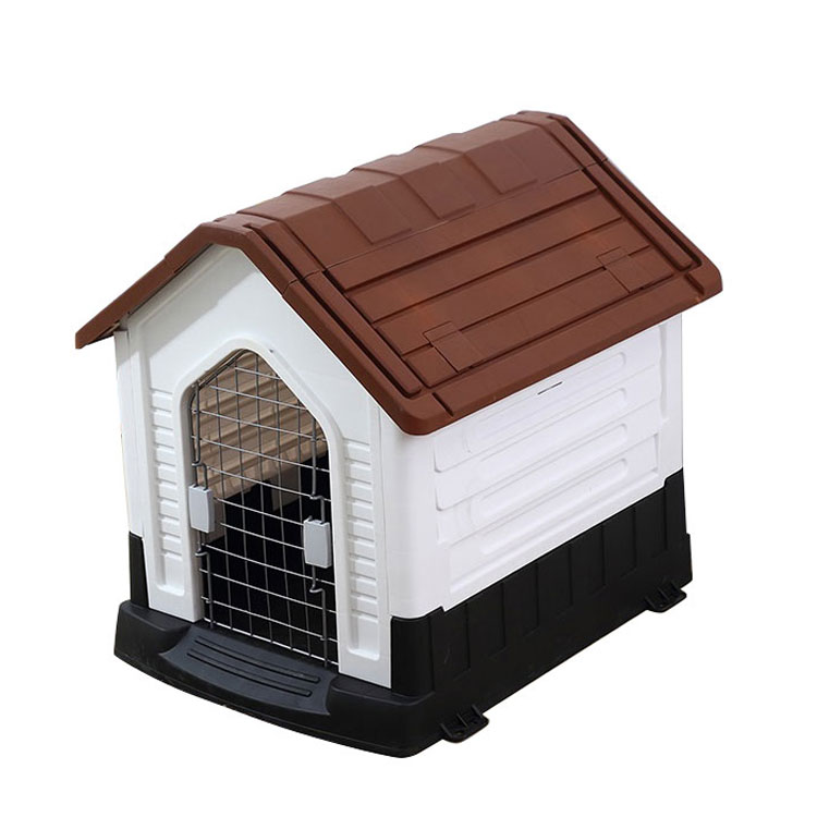 Newest Detachable Way Plastic Dog Kennel Brown Color